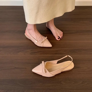 Xajzpa  Pink Slides Shoes Slippers Casual Pointed Toe Women Heels Luxury High Soft Shoes Pink Slides Slippers Soft Fashion On